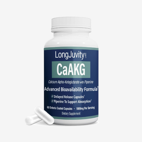 Calcium AKG Supplement with Piperine | Time Release Capsules