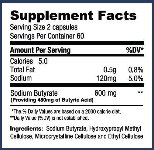 Sodium Butyrate Supplement | Extended-Release Micro-Granules