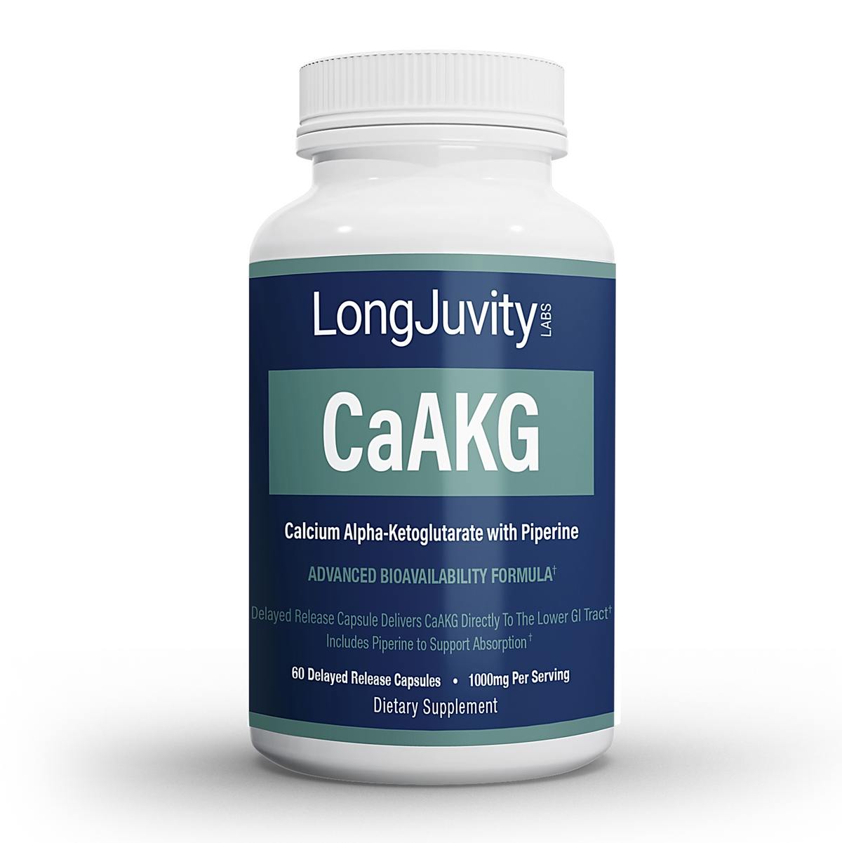 Calcium AKG Supplement with Piperine | Time Release Capsules